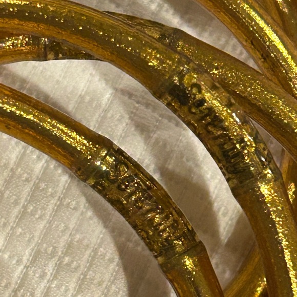 Gold BUHDAGIRL all weather bracelets, set of 6, size medium. - Picture 5 of 8